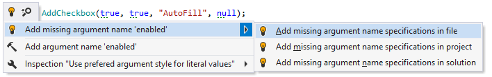 Code style for named/positional arguments