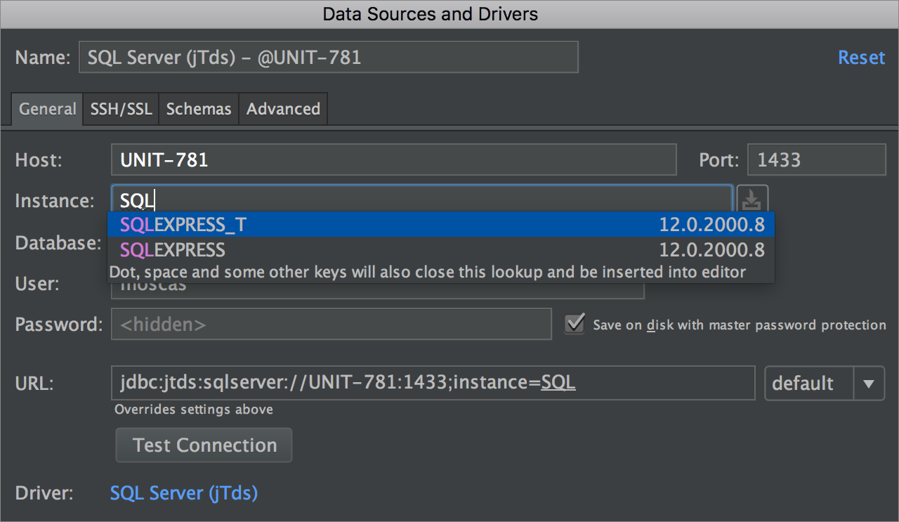 datagrip connect to database by pem key