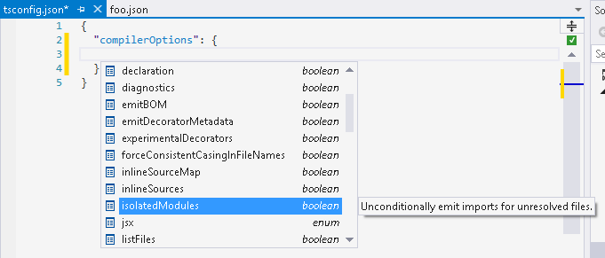 JSON schema-aware code completion