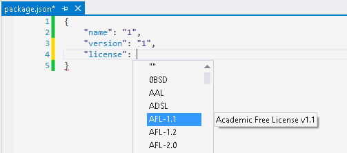 Completion for Open Source license names