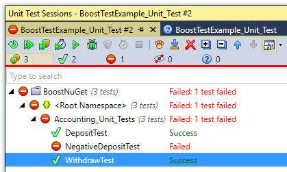ReSharper C++ Boost Unit Test Runner