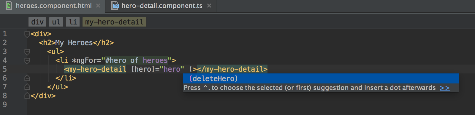 angular in webstorm 2016