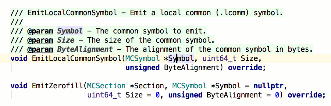 doxygen special commands