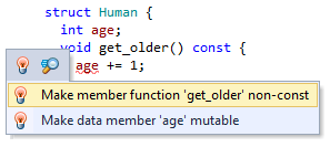 ReSharper C++ Make Member Mutable