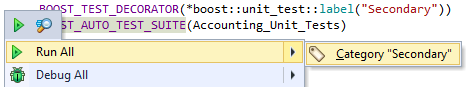 ReSharper C++ Boost.Test Label Support
