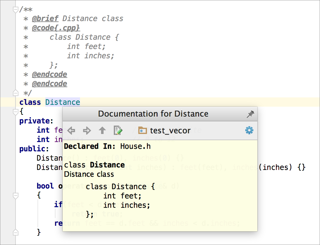 doxygen link to class