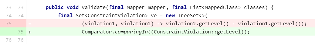 Using new comparator methods