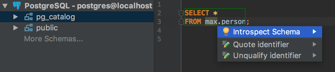 intellij datagrip