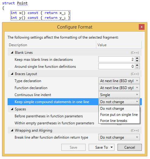 Keep simple compound statements in one line