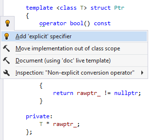 Non-explicit converting constructor