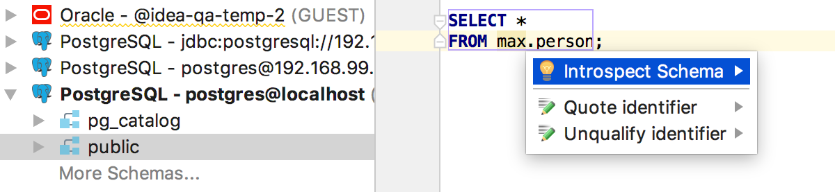 datagrip set parameters