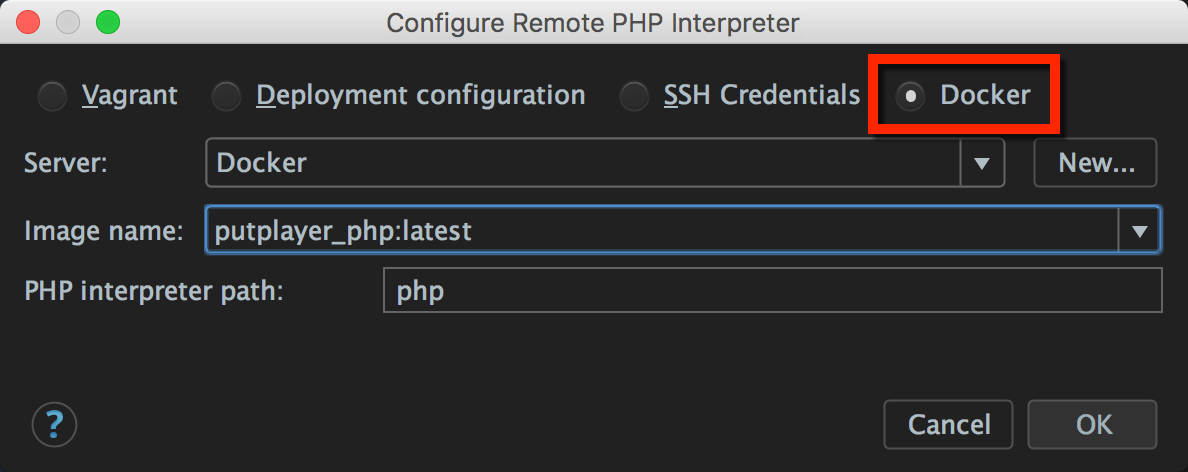 phpstorm remote development docker