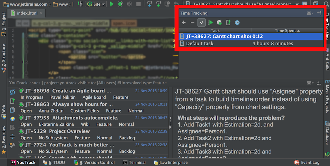 phpstorm youtrack