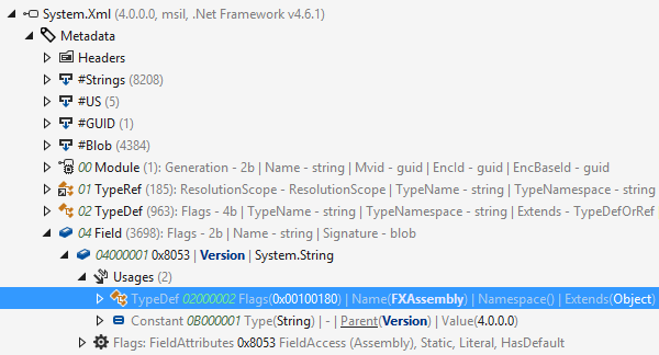 Metadata explorer in dotPeek 2016.3