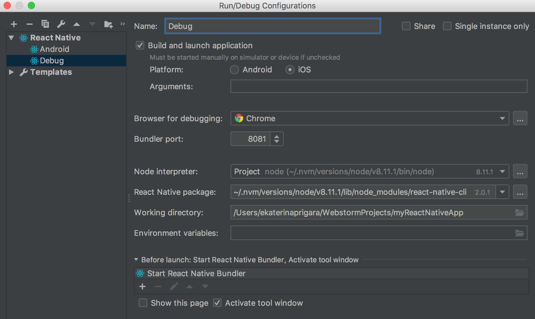 webstorm react