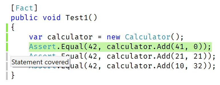 Showing code coverage