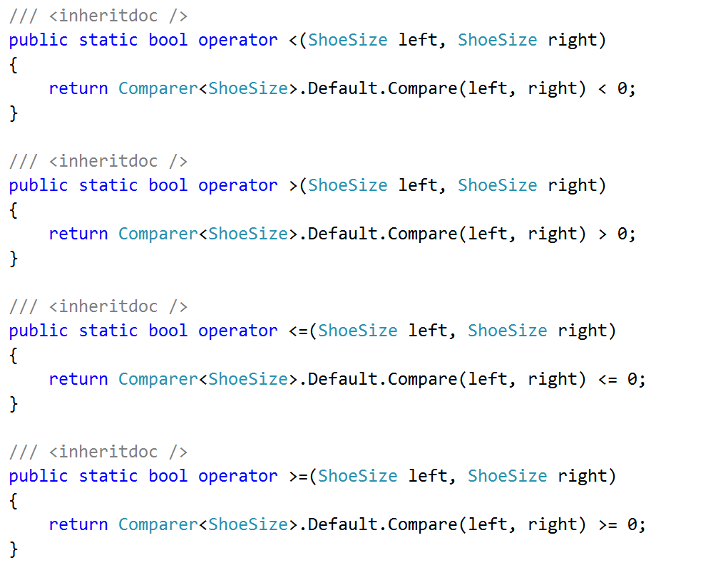 Generate relational operators