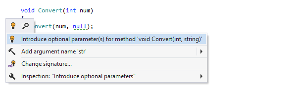 Optional parameters