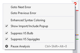 Pause code analysis