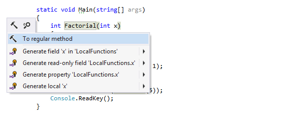 Convert local function into a regular method