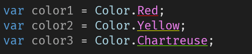 Code highlighting for System.Drawing.Color
