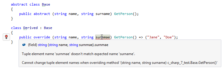 Detecting errors in tuples