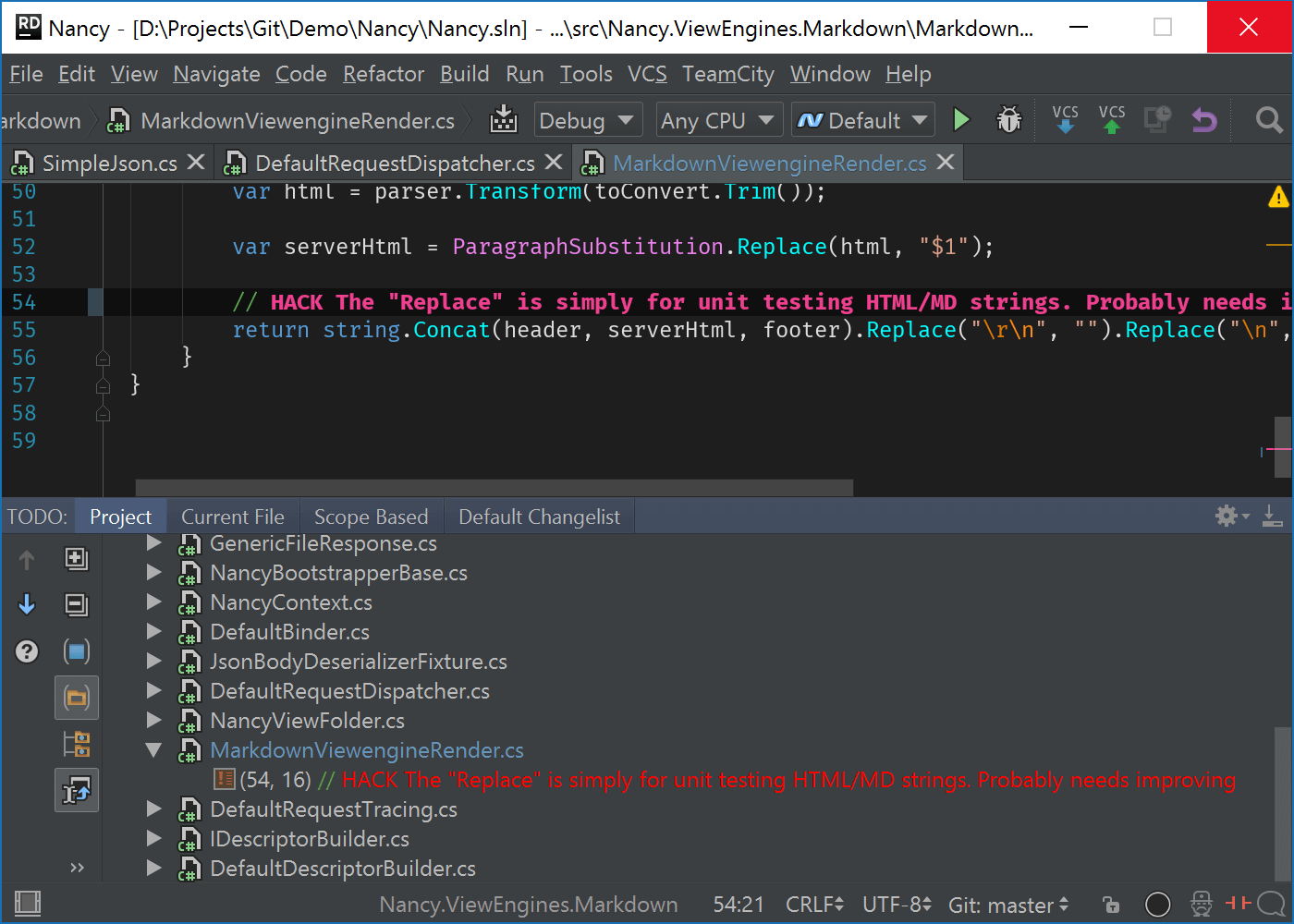 Custom TODO pattern