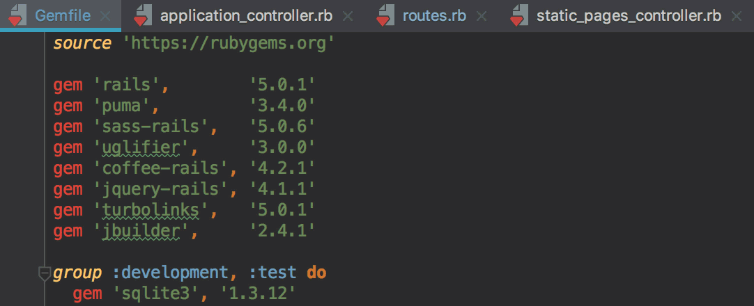 new tab design in RubyMine