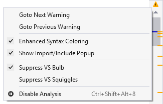 File status menu