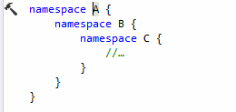 Nested namespaces