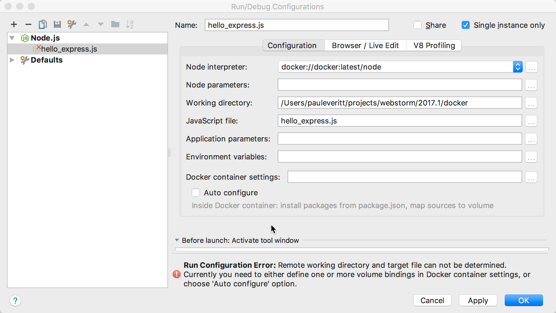 webstorm debug not working