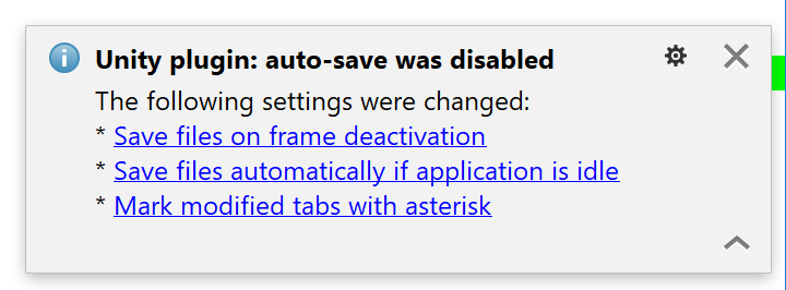 Unity plugin helps disable auto-save in Rider