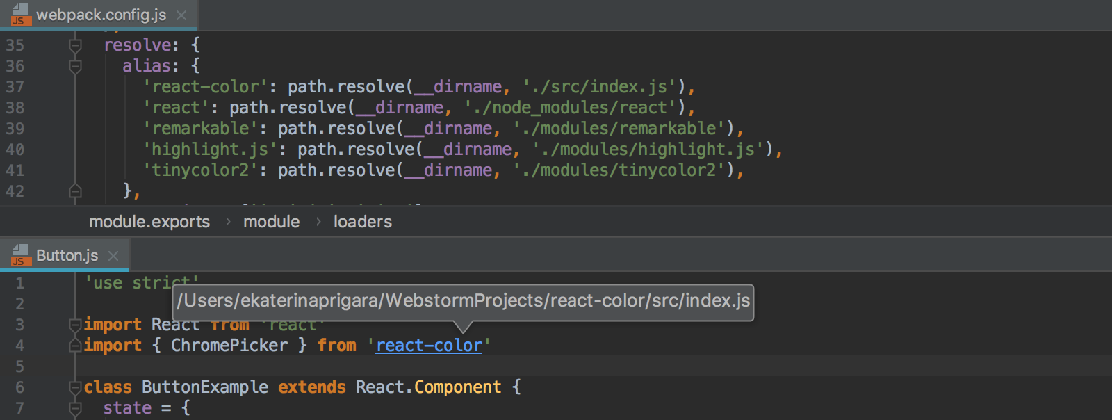 webstorm debug webpack