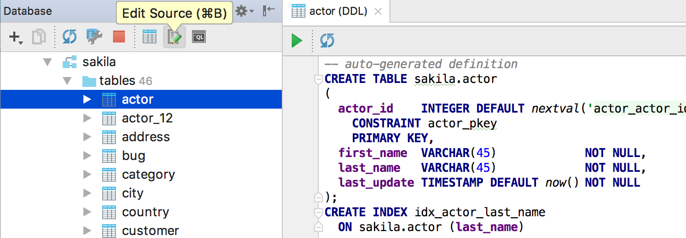 intellij idea community database tools