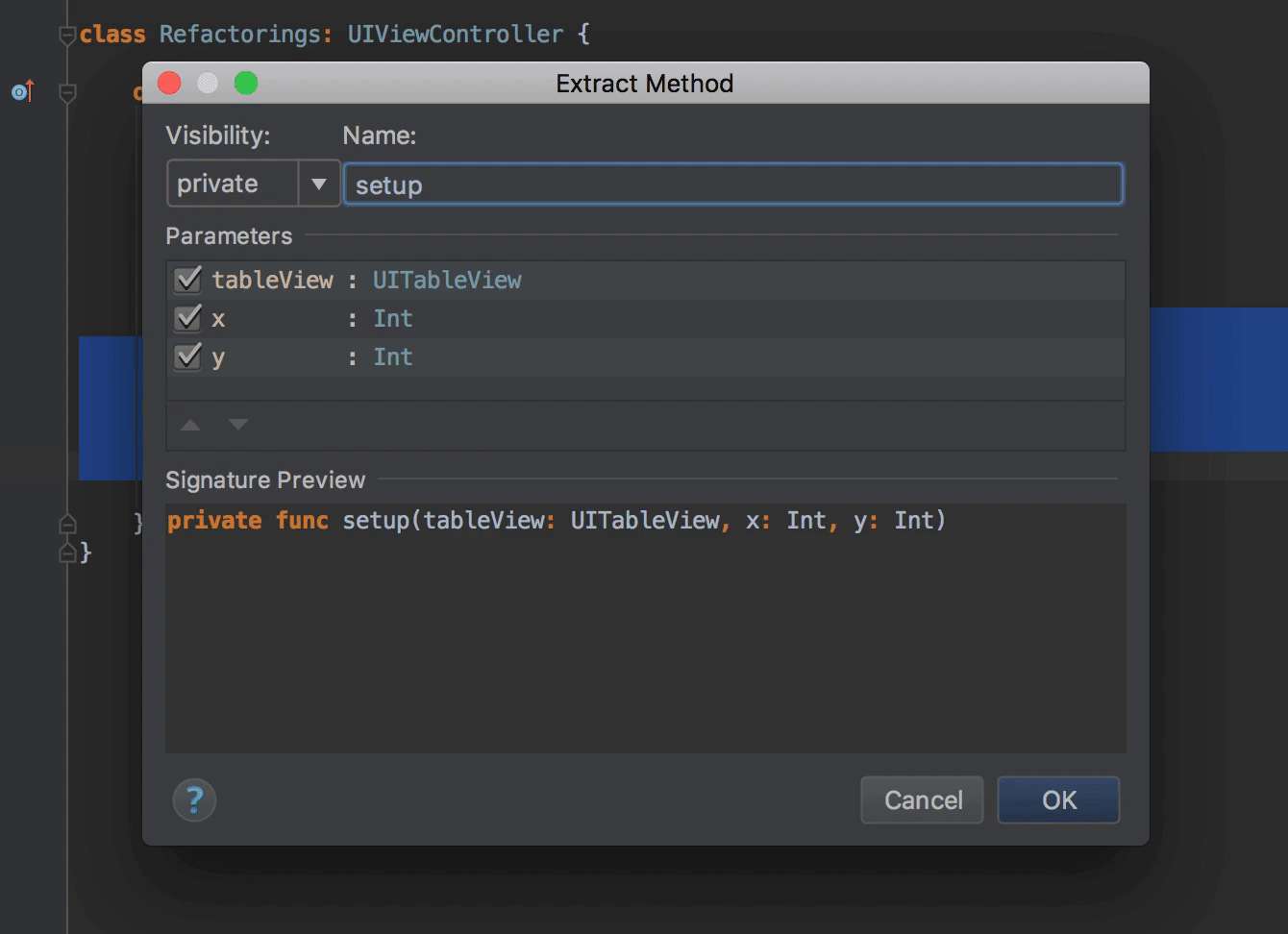 Finish Extract Method