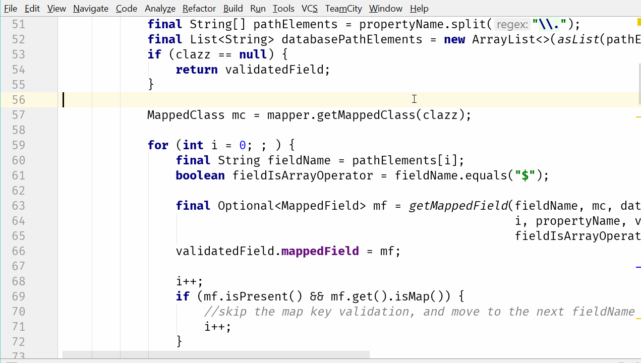 Add mappeedClass to ValidatedField