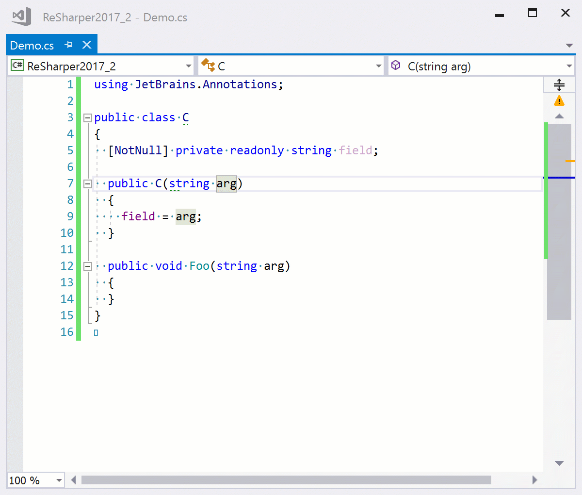 Using a custom null check pattern