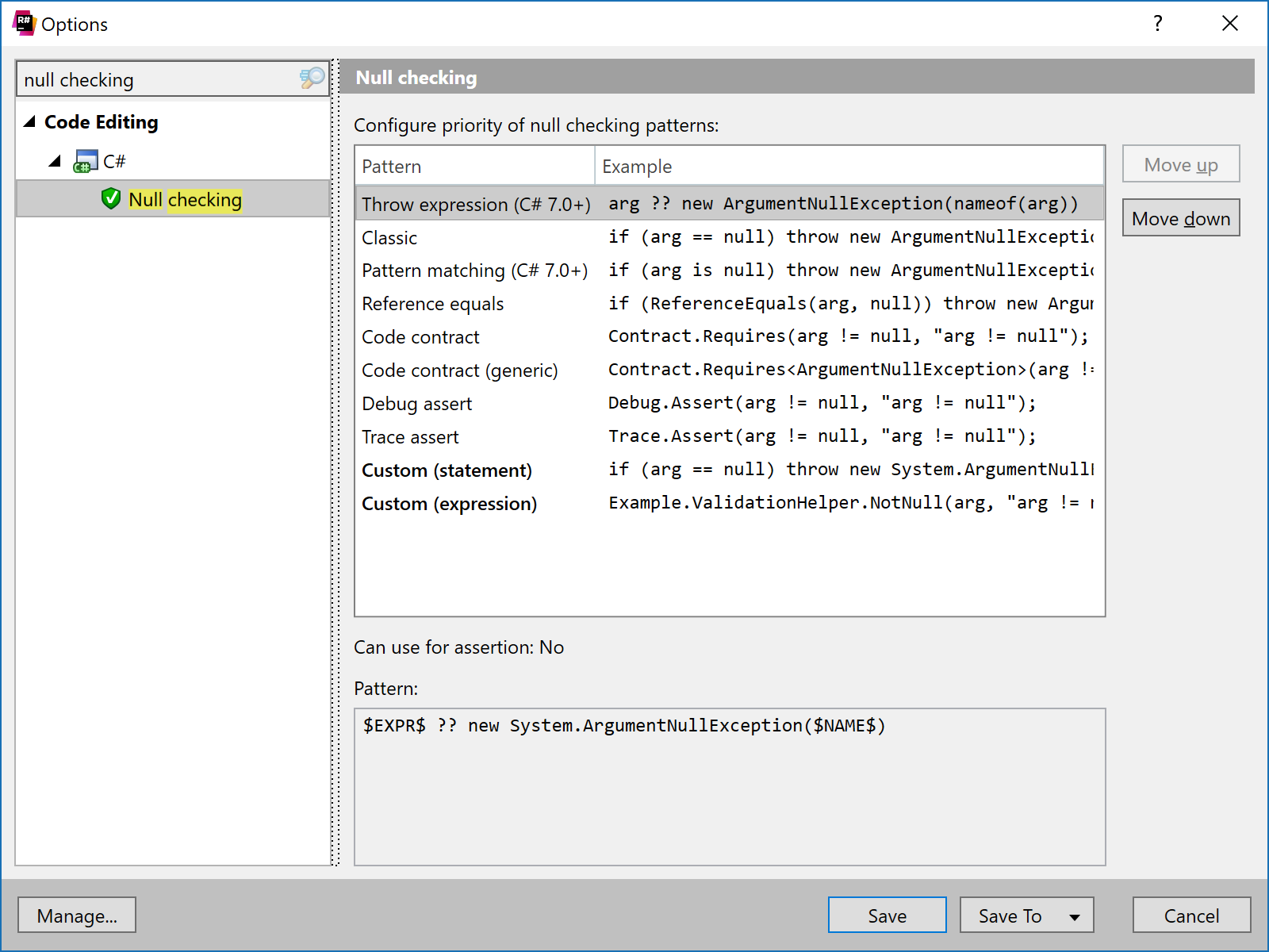 ReSharper preferences for null checking