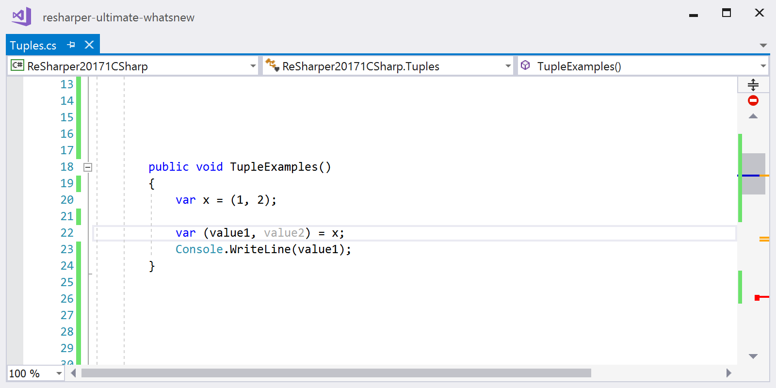 Detect unused variable in tuple and replace with discard