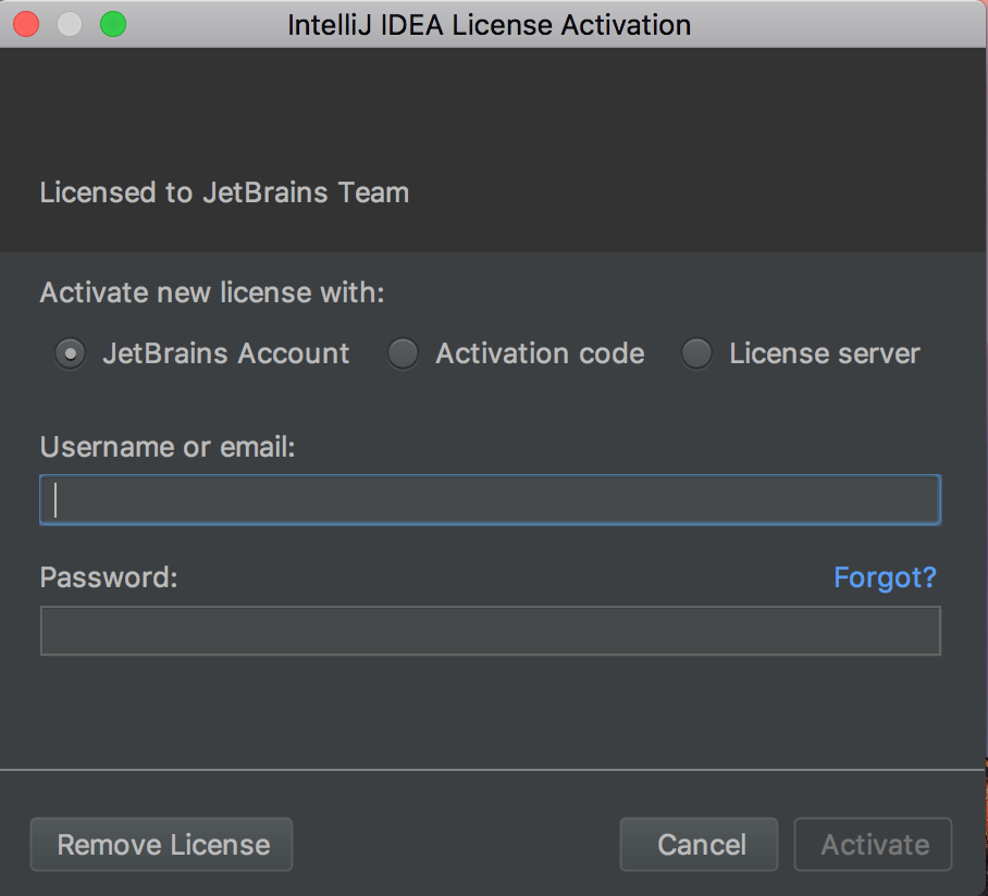 jetbrains license server