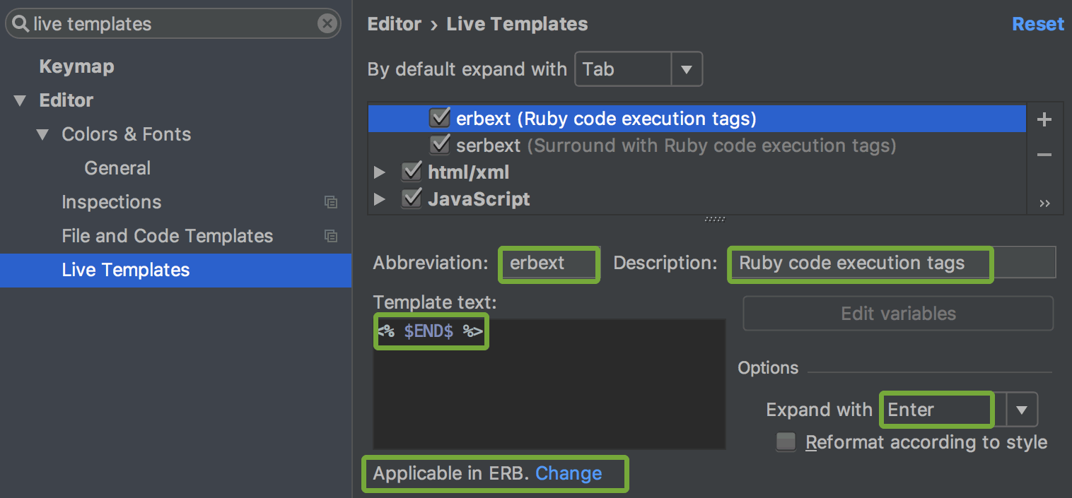 Using Live Templates for Ruby on Rails in RubyMine The RubyMine Blog