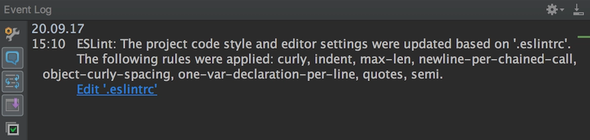 download eslint webstorm