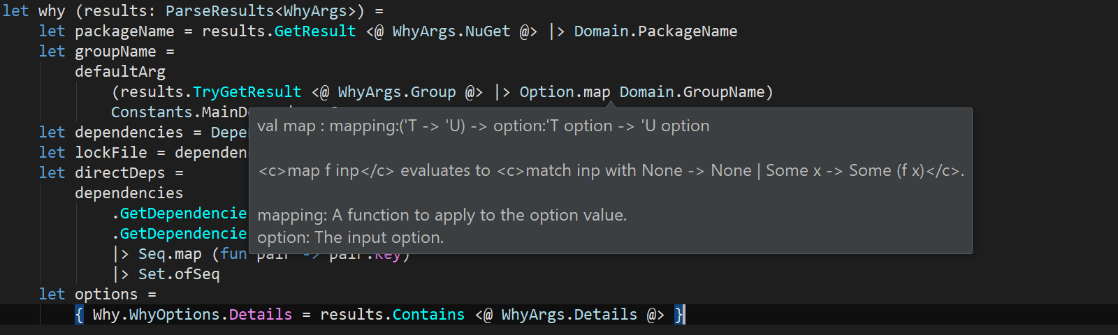 Display XML documentation in Rider F# editor