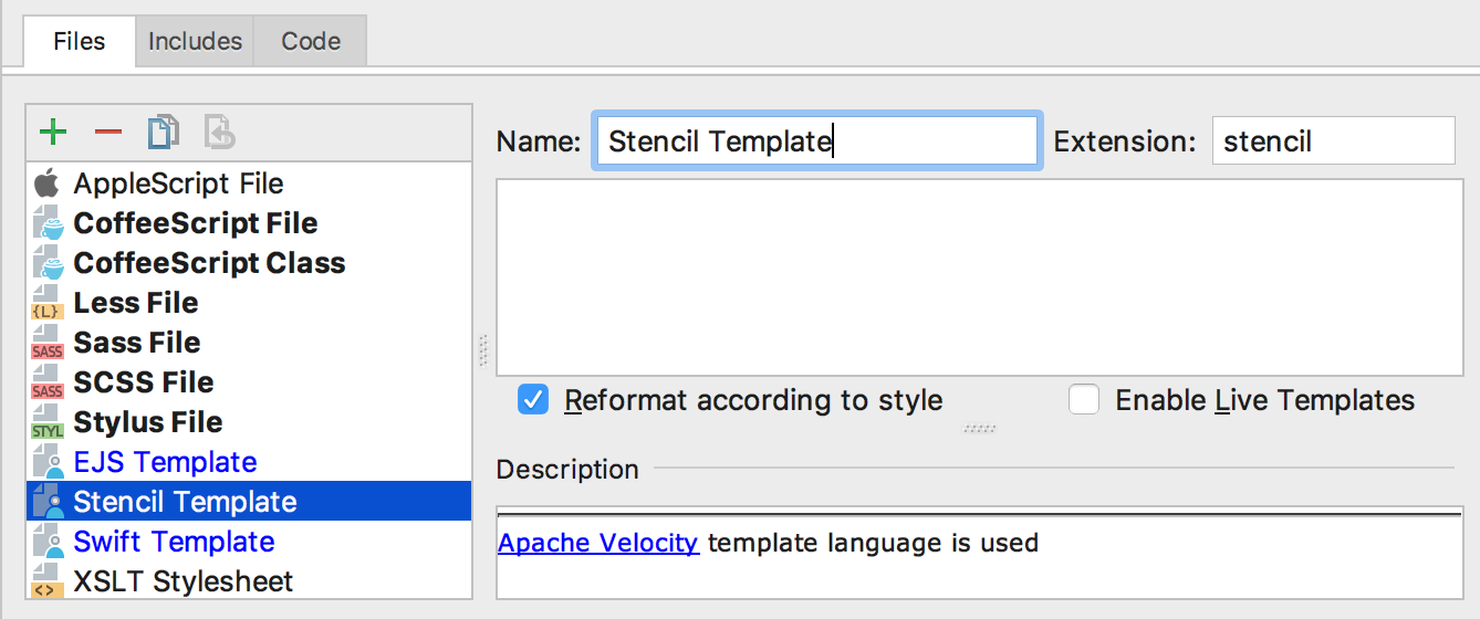 Custom File Templates