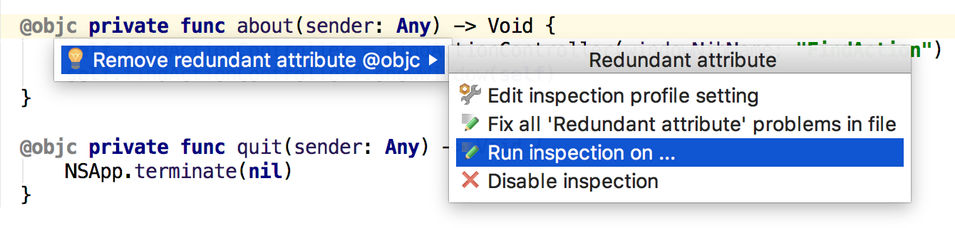 swift appcode tableviews