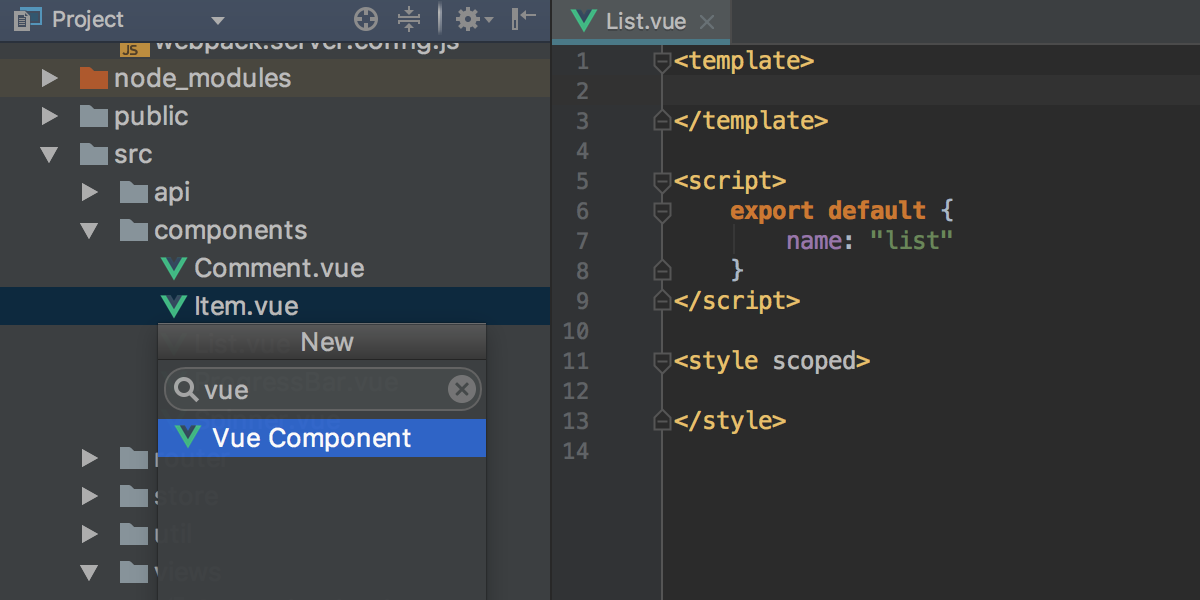 webstorm vue 3