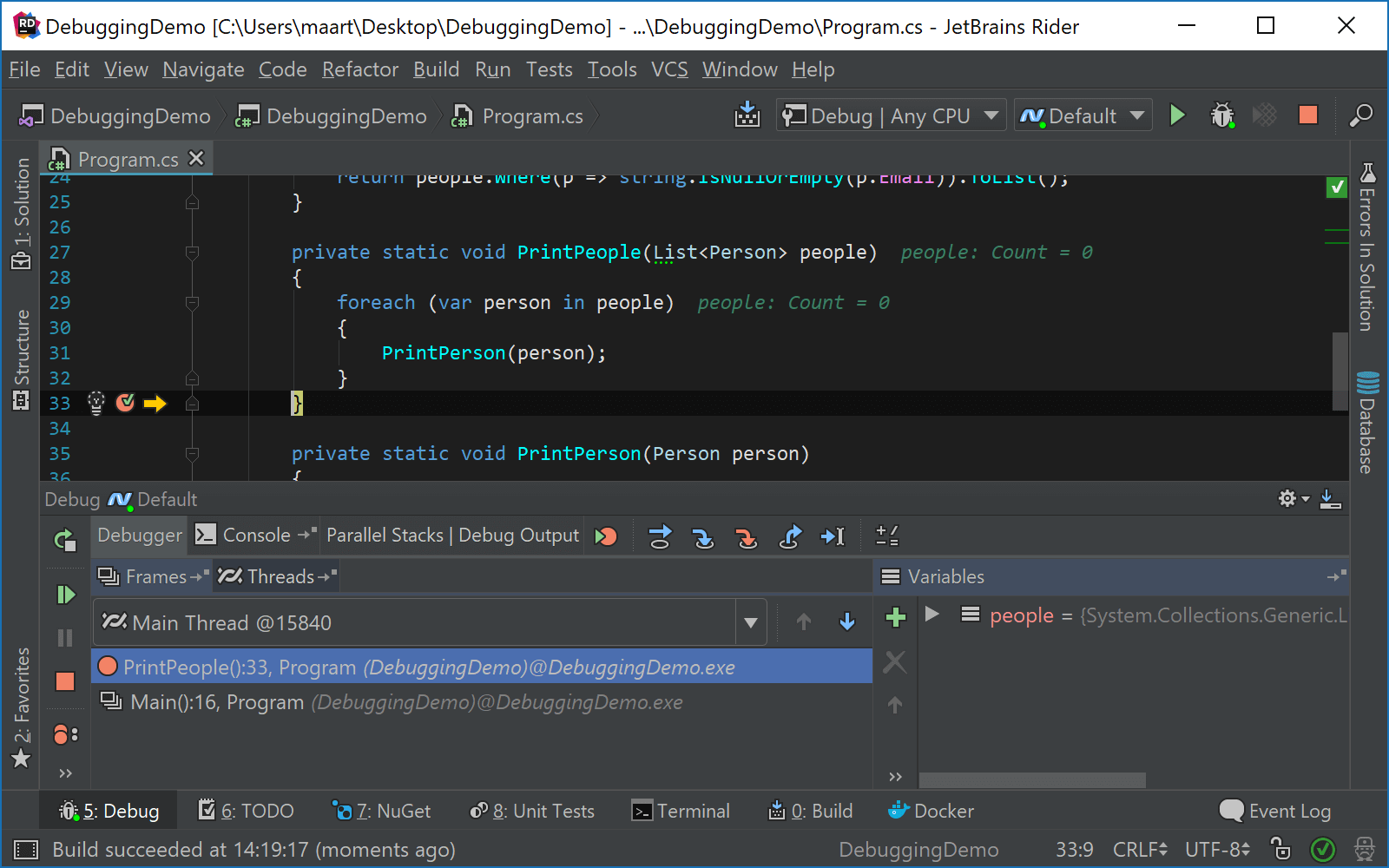 Drag Rider debugger execution pointer to set next statement