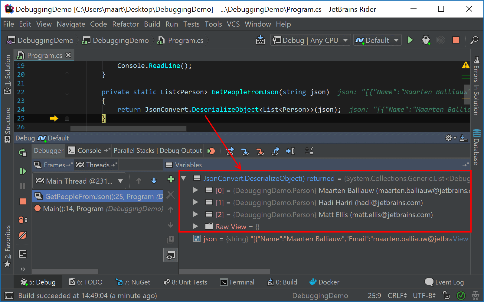 Function return values