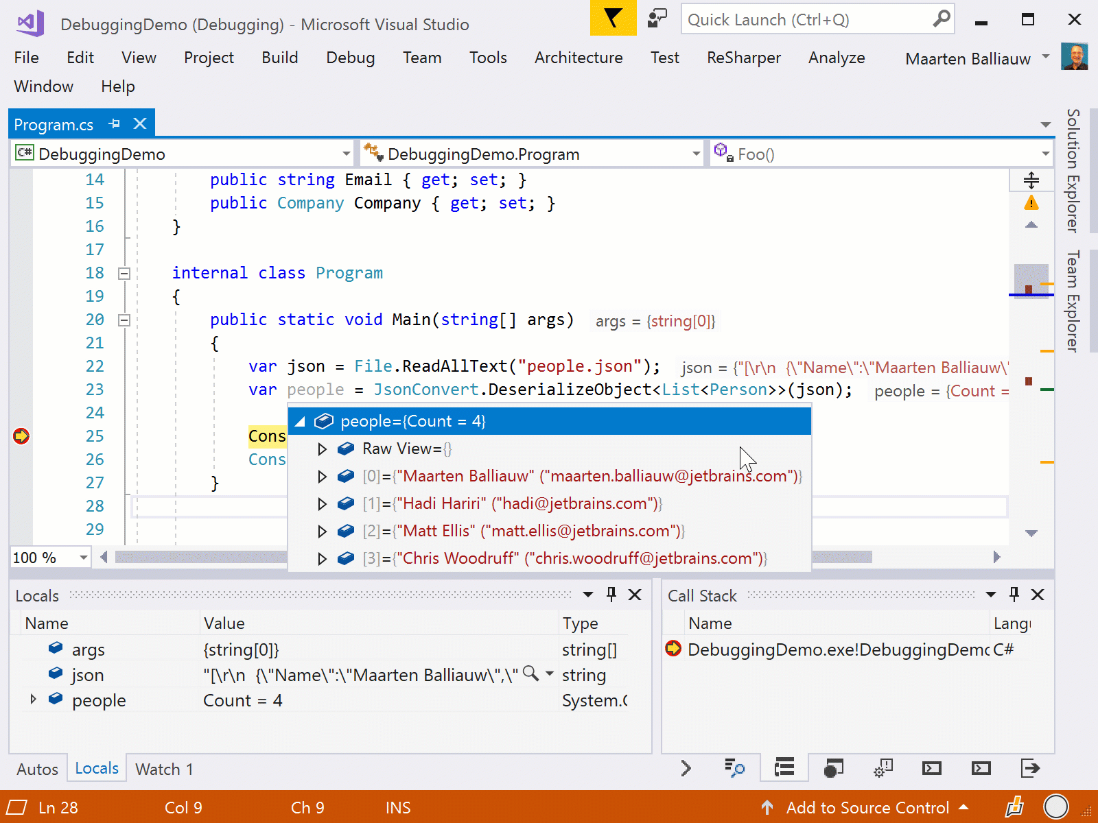 ReSharper 2017.3 brings the debugger into the editor | The .NET Tools Blog