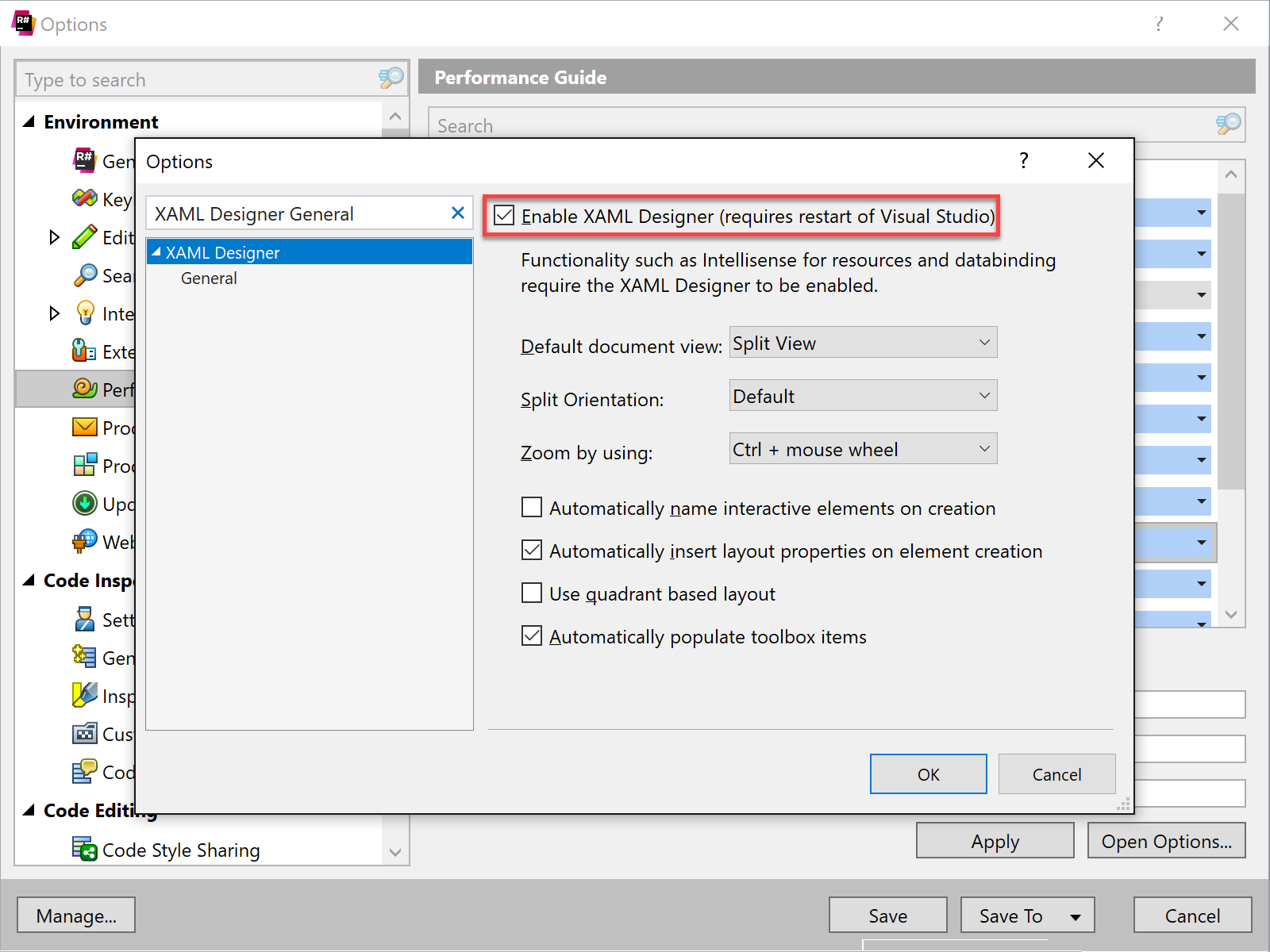 resharper configure settings to improve performance